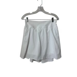 Spanx White Pleated Mesh Active Tennis Skort Size Large